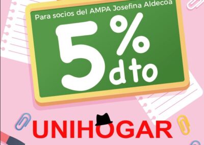 UNIHOGAR Oferta a Socios AMPA Josefina Aldecoa