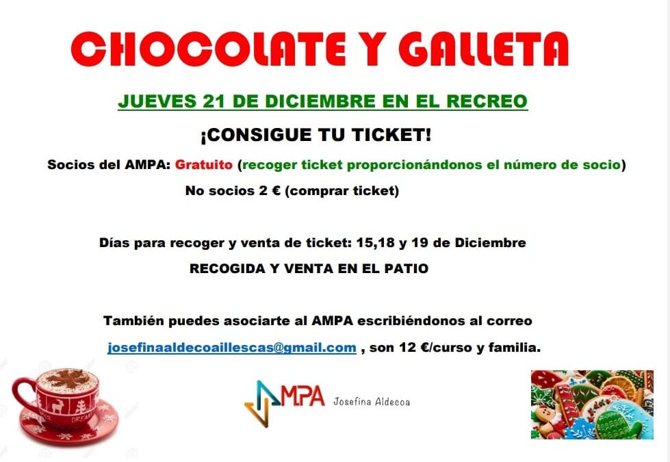 Chocolate y Galleta de Navidad